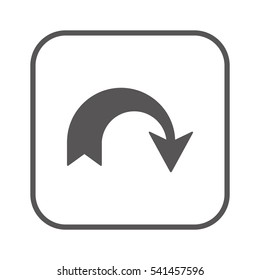  Arrow   icon,  isolated. Flat  design.
