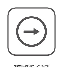  Arrow   icon,  isolated. Flat  design.