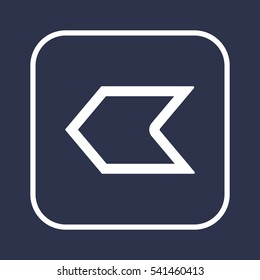  Arrow   icon, isolated. Flat  design. 