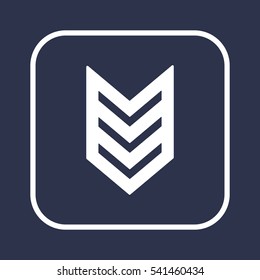  Arrow   icon, isolated. Flat  design. 