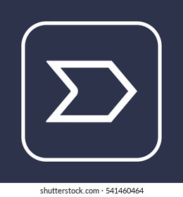  Arrow   icon, isolated. Flat  design.  