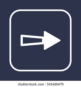  Arrow  icon, isolated. Flat design. 