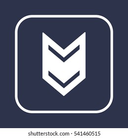  Arrow   icon, isolated. Flat  design. 
