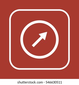  Arrow   icon,  isolated. Flat  design.