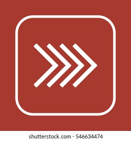  Arrow   icon,  isolated. Flat  design.