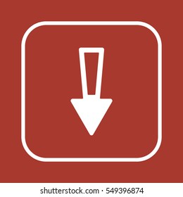  Arrow  icon, isolated. Flat design. 