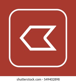  Arrow   icon, isolated. Flat  design. 