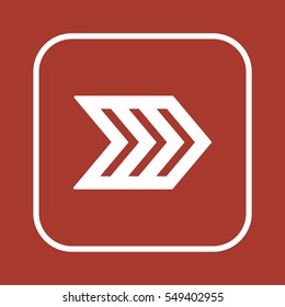  Arrow   icon, isolated. Flat  design. 