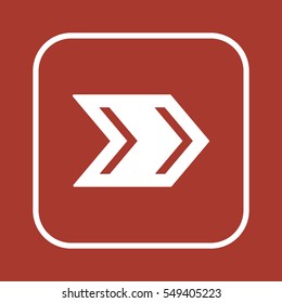  Arrow   icon, isolated. Flat  design. 