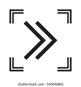  Arrow   icon,  isolated. Flat  design.