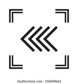 Arrow   icon,  isolated. Flat  design.