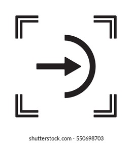  Arrow   icon,  isolated. Flat  design.