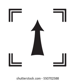  Arrow  icon,  isolated. Flat  design.