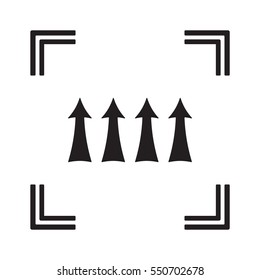  Arrow  icon,  isolated. Flat  design.