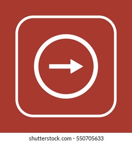  Arrow   icon,  isolated. Flat  design.