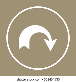  Arrow   icon,  isolated. Flat  design.