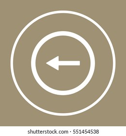  Arrow   icon,  isolated. Flat  design.