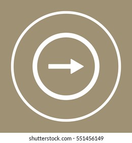  Arrow   icon,  isolated. Flat  design.