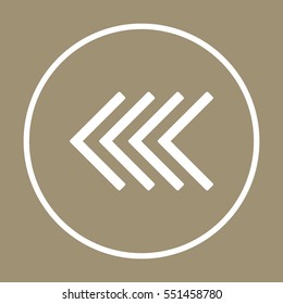  Arrow   icon,  isolated. Flat  design.
