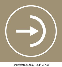  Arrow   icon,  isolated. Flat  design.