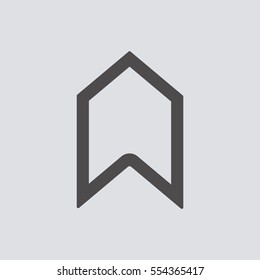  Arrow   icon, isolated. Flat  design.  