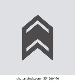  Arrow   icon, isolated. Flat  design. 