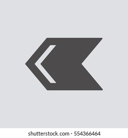  Arrow   icon, isolated. Flat  design. 
