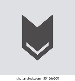  Arrow   icon, isolated. Flat  design. 