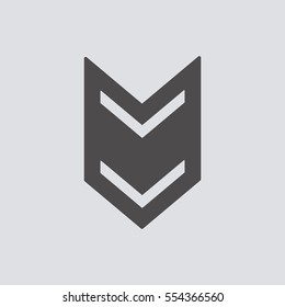  Arrow   icon, isolated. Flat  design. 