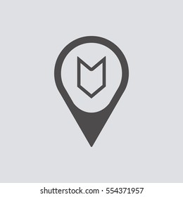  Arrow  icon, isolated. Flat  design. 