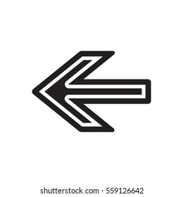  Arrow   icon, isolated. Flat design.