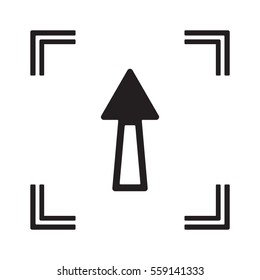  Arrow  icon, isolated. Flat design. 