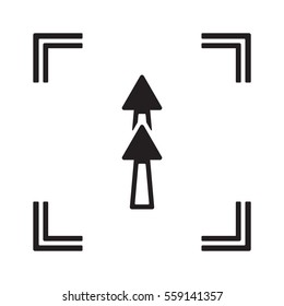  Arrow  icon, isolated. Flat design. 