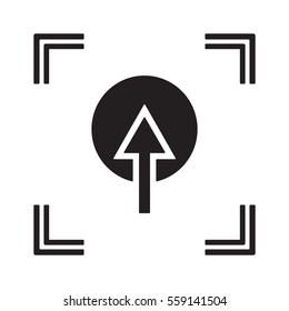  Arrow  icon, isolated. Flat design. 