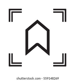  Arrow   icon, isolated. Flat  design.  