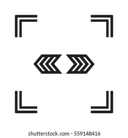  Arrow   icon, isolated. Flat  design. 