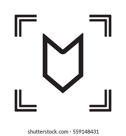 Arrow   icon, isolated. Flat  design.  