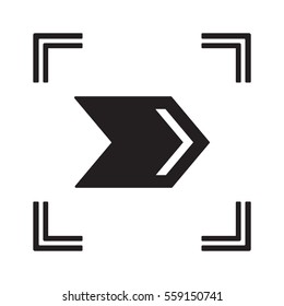  Arrow   icon, isolated. Flat  design. 
