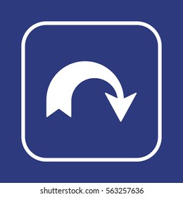  Arrow   icon,  isolated. Flat  design.