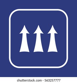  Arrow  icon,  isolated. Flat  design.