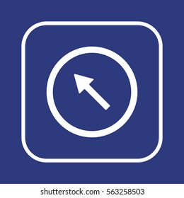  Arrow   icon,  isolated. Flat  design.