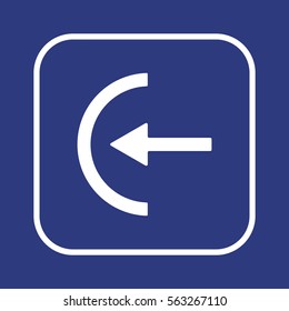  Arrow   icon,  isolated. Flat  design.