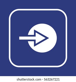  Arrow   icon,  isolated. Flat  design.