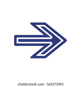  Arrow   icon, isolated. Flat design.