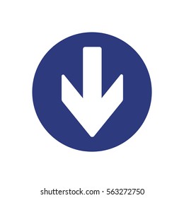  Arrow   icon, isolated. Flat design.