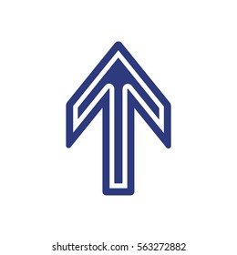  Arrow   icon, isolated. Flat design.