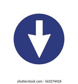  Arrow   icon, isolated. Flat design.