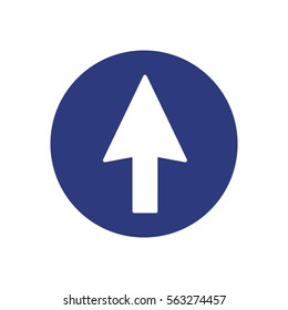  Arrow   icon, isolated. Flat design.