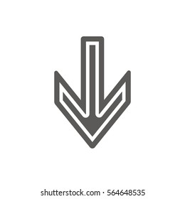  Arrow   icon, isolated. Flat design.
