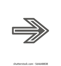  Arrow   icon, isolated. Flat design.